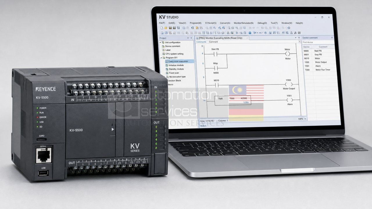 Keyence KV Studio and VT Studio, Basic to Intermediate , 3 Days, PLC Programming Training Course — hands-on PLC training at ASASMY Malaysia