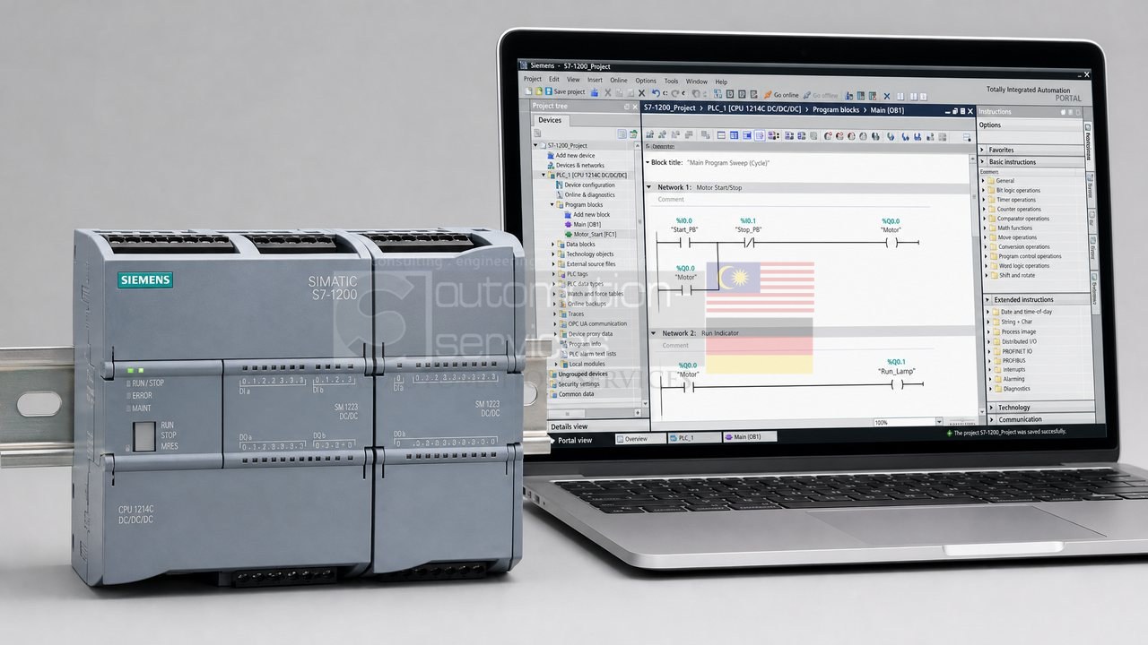 Siemens S7-1200/S7-1500 PLC with TIA Portal V18 – Basic to Advance Training (5 Days) — hands-on training at ASASMY